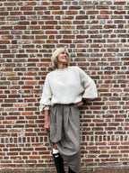 Oversized trui Ella met kant - ecru