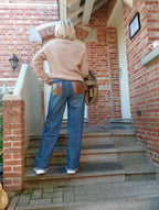 Jeans Billie - blauw met leder