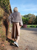 Rok Lily satijn - kaki